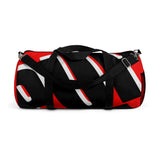 PUP custom Duffle Bag over sized black and white on red graphic