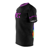 Phonetic Bear on the front (rainbow trip bear graphic on the back) all over sublimation tee.