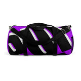 PUP custom Duffle Bag over sized black and white on purple graphic