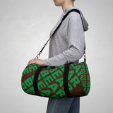 "be bear" be bear Duffle Bag (green and brown all over graphic)