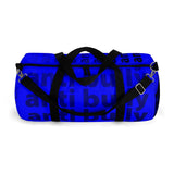 "be anti bully" anti bully Duffle Bag (black and blue all over graphic)