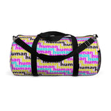 human just like you cmyk on pink Duffel Bag