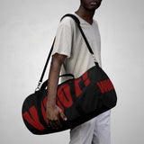 custom woof Duffle Bag red and black