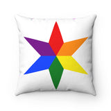 chicago pride flag Spun Polyester Square Pillow