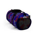 custom wolf pup hybrid woof Duffle Bag crimson dark grey navy