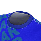 "BE BEAR" All Over Print Tee (blue on blue)