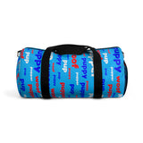 Pup puppy pupper woof Duffle Bag red white blue and light blue