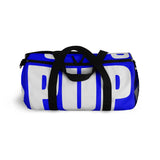 custom puppy Duffle Bag "PUP" blue and white version four