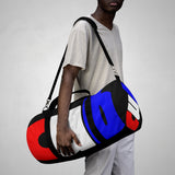 custom duffle cub Duffle Bag red white and blue