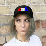 embroidered CUB Unisex Twill Hat red white and blue