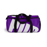 custom white and purple pup Duffle Bag V3