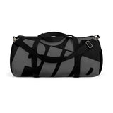 custom grey on black background pup Duffle Bag