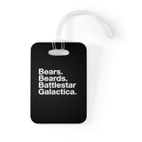 Bears. Beards. Battlestar Galactica Bag Tag