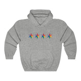 Chicago 4 star rainbow pride all gender Heavy Blend™ Hooded Sweatshirt