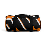 PUP custom Duffle Bag over sized black and white on orange graphic