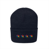Chicago 4 star rainbow pride hat Knit Beanie