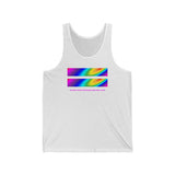 Stardust all gender Jersey Tank funty rainbow graphic tank