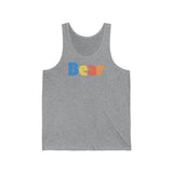 "summer bear" all gender Jersey Tank