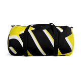 PUP custom Duffle Bag over sized black and white on yellow graphic