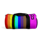 be you candy stripe rainbow Duffle Bag