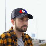 embroidered cub Unisex Trucker Hat red white and blue