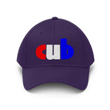 embroidered CUB Unisex Twill Hat red white and blue