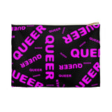 "be queer" queer Accessory Pouch (black and pink all over print)