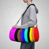 be you candy stripe rainbow Duffle Bag