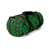 "be bear" be bear Duffle Bag (green and brown all over graphic)