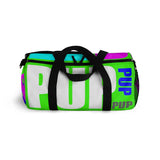 custom all over print pup multi color on neon green