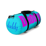custom daddy Duffle Bag multi color - pink, blue, white