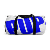 PUP custom Duffle Bag blue and white