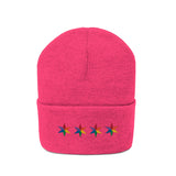 Chicago 4 star rainbow pride hat Knit Beanie