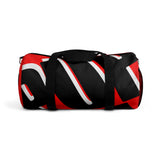 PUP custom Duffle Bag over sized black and white on red graphic