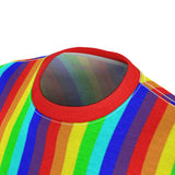 be human candy stripe rainbow all over print tee