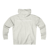 be truth (front)  stay curious, be wonderful (back) Unisex Heavyweight Fleece Zip Hoodie (white print)