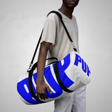 PUP custom Duffle Bag blue and white
