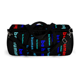 "be human" Duffle / gym Bag (blues with red all over graphic)