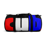 custom duffle cub Duffle Bag red white and blue