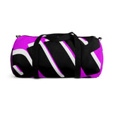 PUP custom Duffle Bag over sized black and white on pink graphic