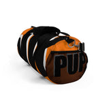 PUP custom Duffle Bag over sized black and white on orange graphic