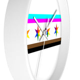 Chicago pride flag Wall clock
