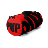 PUP custom Duffle Bag over sized black on red graphic