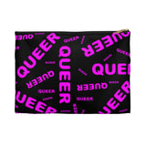 "be queer" queer Accessory Pouch (black and pink all over print)