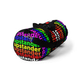 "be upstander" upstander Duffle Bag (rainbow all over graphic)