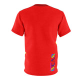 "BE BEAR" All Over Print Tee (red and yellow)