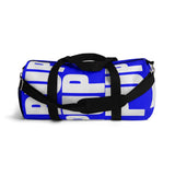 custom puppy Duffle Bag "PUP" blue and white version four