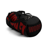 custom woof Duffle Bag red and black