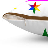 chicago pride flag Spun Polyester Square Pillow