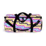 human just like you cmyk on pink Duffel Bag